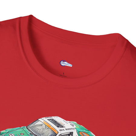Sketch Art Vintage Porsche 914/6 #69 Gerd Quist Softstyle T-Shirt - 24 Hours of Le Mans Design-Modelcars.com-ModelCars.com