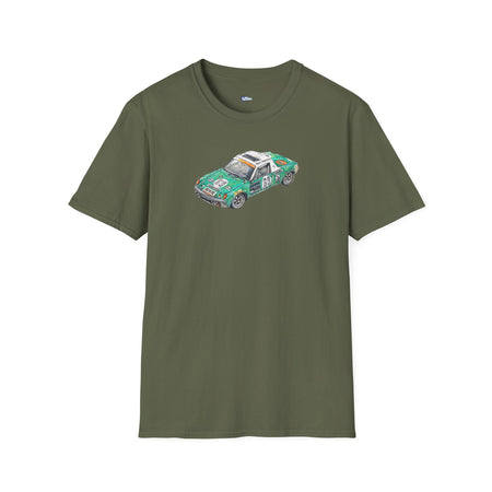 Sketch Art Vintage Porsche 914/6 #69 Gerd Quist Softstyle T-Shirt - 24 Hours of Le Mans Design-Modelcars.com-ModelCars.com