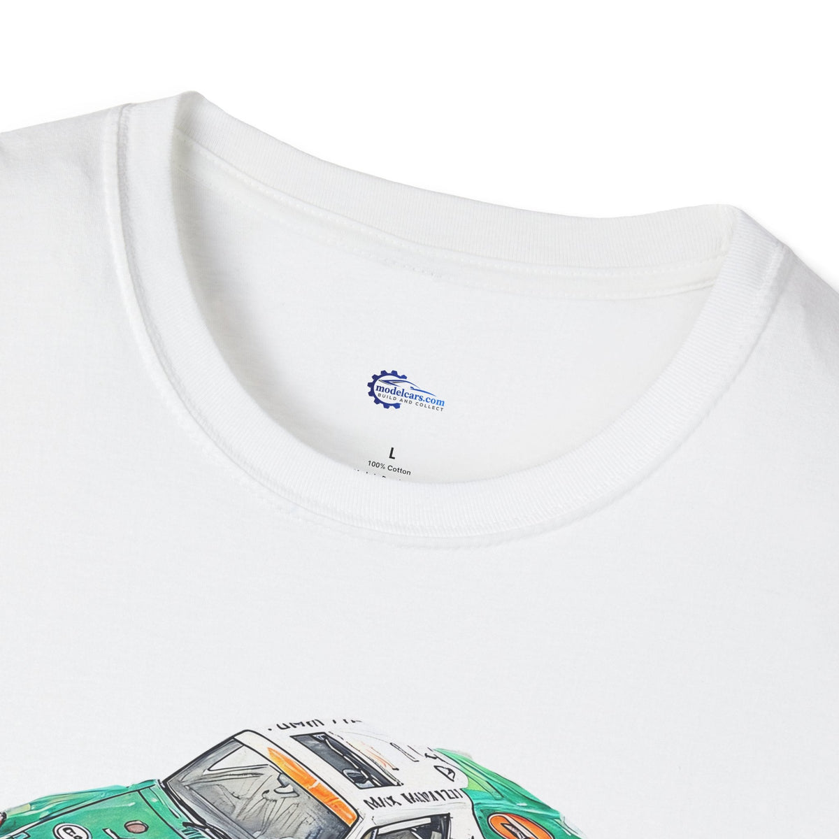 Sketch Art Vintage Porsche 914/6 #69 Gerd Quist Softstyle T-Shirt - 24 Hours of Le Mans Design-Modelcars.com-ModelCars.com