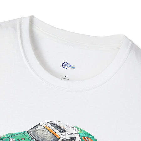 Sketch Art Vintage Porsche 914/6 #69 Gerd Quist Softstyle T-Shirt - 24 Hours of Le Mans Design-Modelcars.com-ModelCars.com