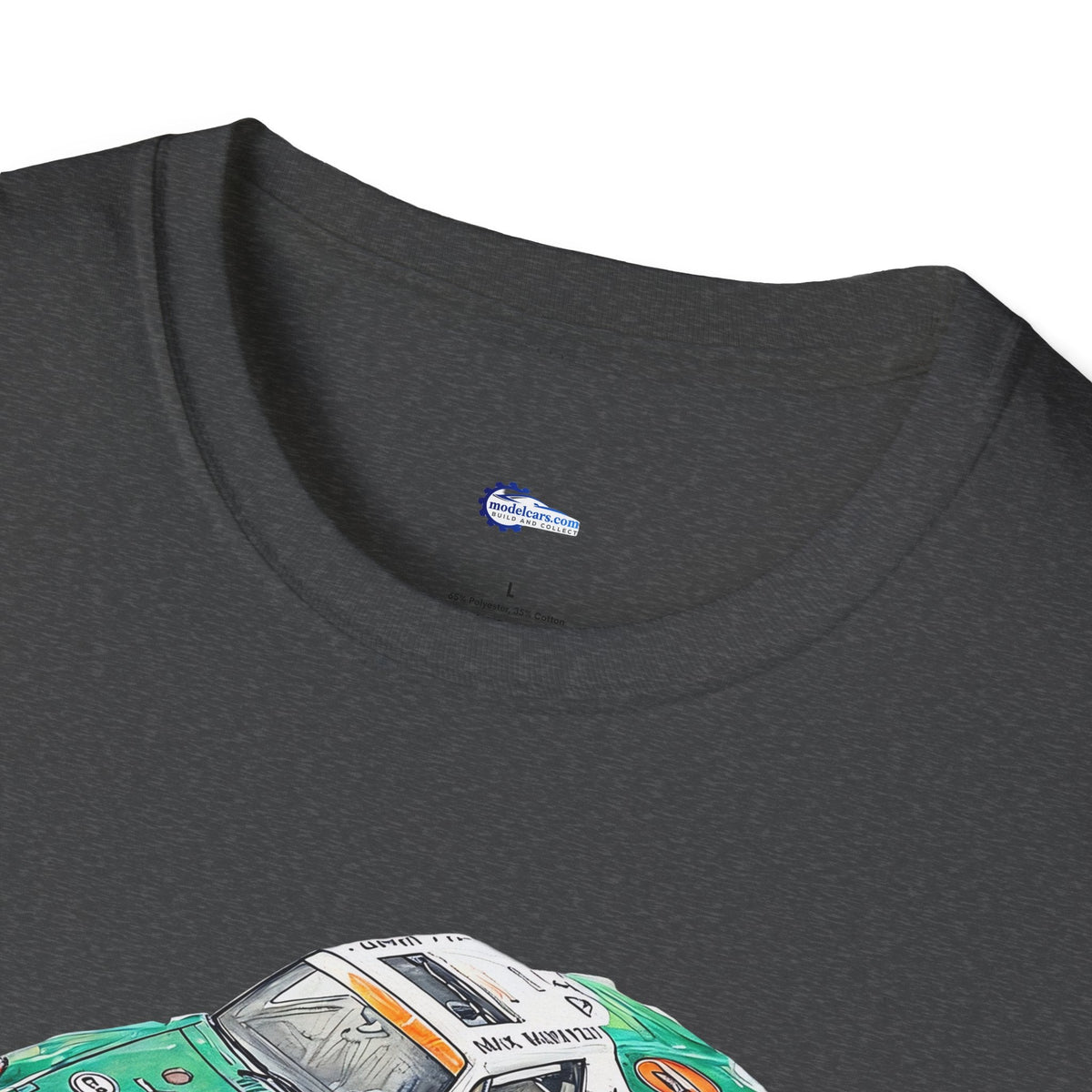 Sketch Art Vintage Porsche 914/6 #69 Gerd Quist Softstyle T-Shirt - 24 Hours of Le Mans Design-Modelcars.com-ModelCars.com