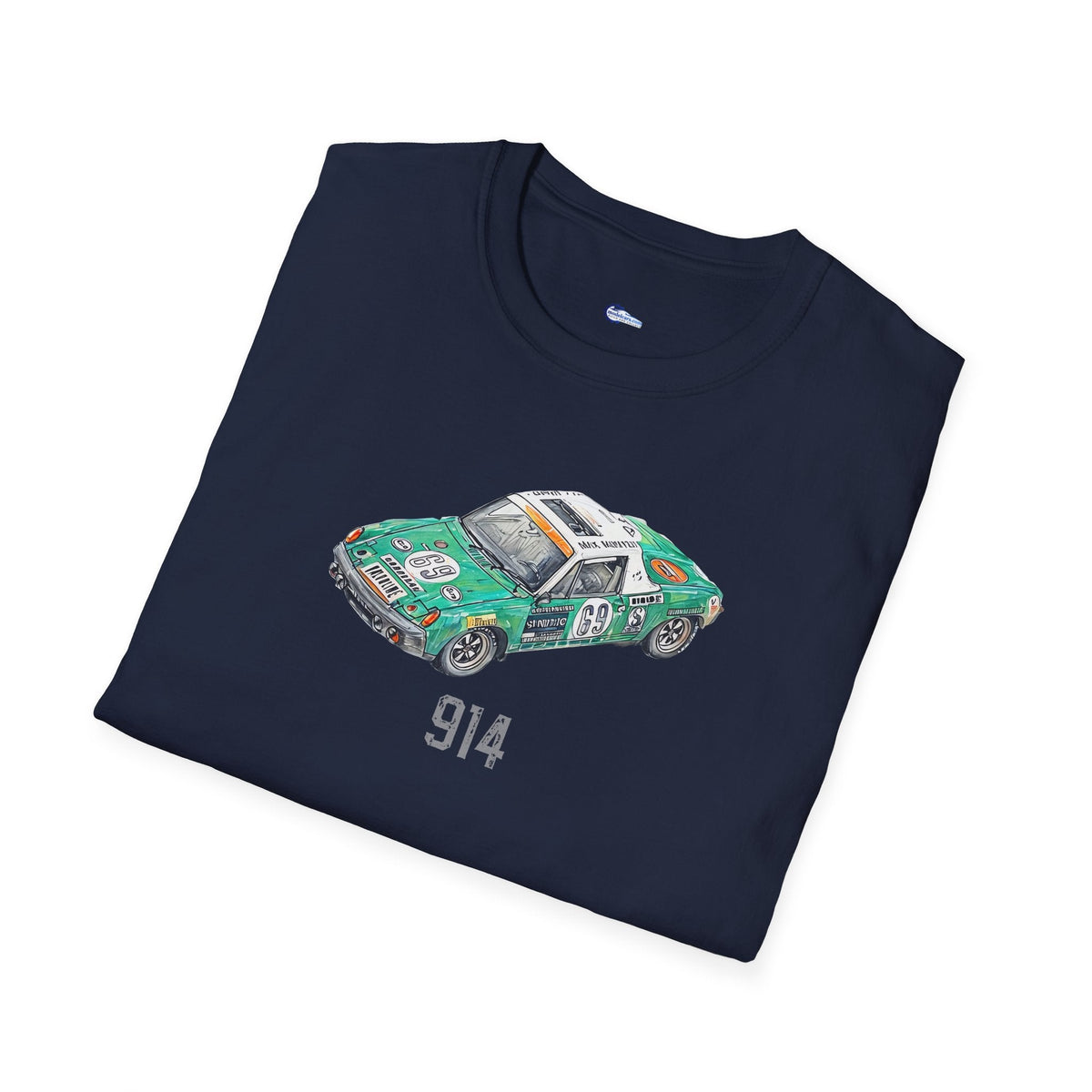 Sketch Art Vintage Porsche 914/Softstyle T-Shirt - 24 Hours of Le Mans Design with model designation-Modelcars.com-ModelCars.com