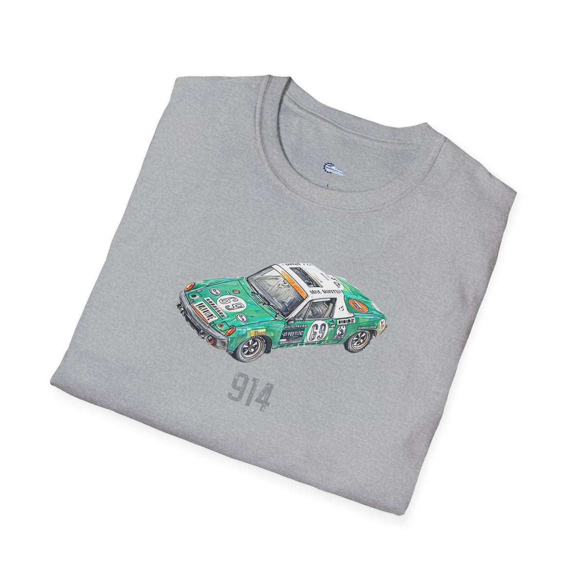 Sketch Art Vintage Porsche 914/Softstyle T-Shirt - 24 Hours of Le Mans Design with model designation-Modelcars.com-ModelCars.com