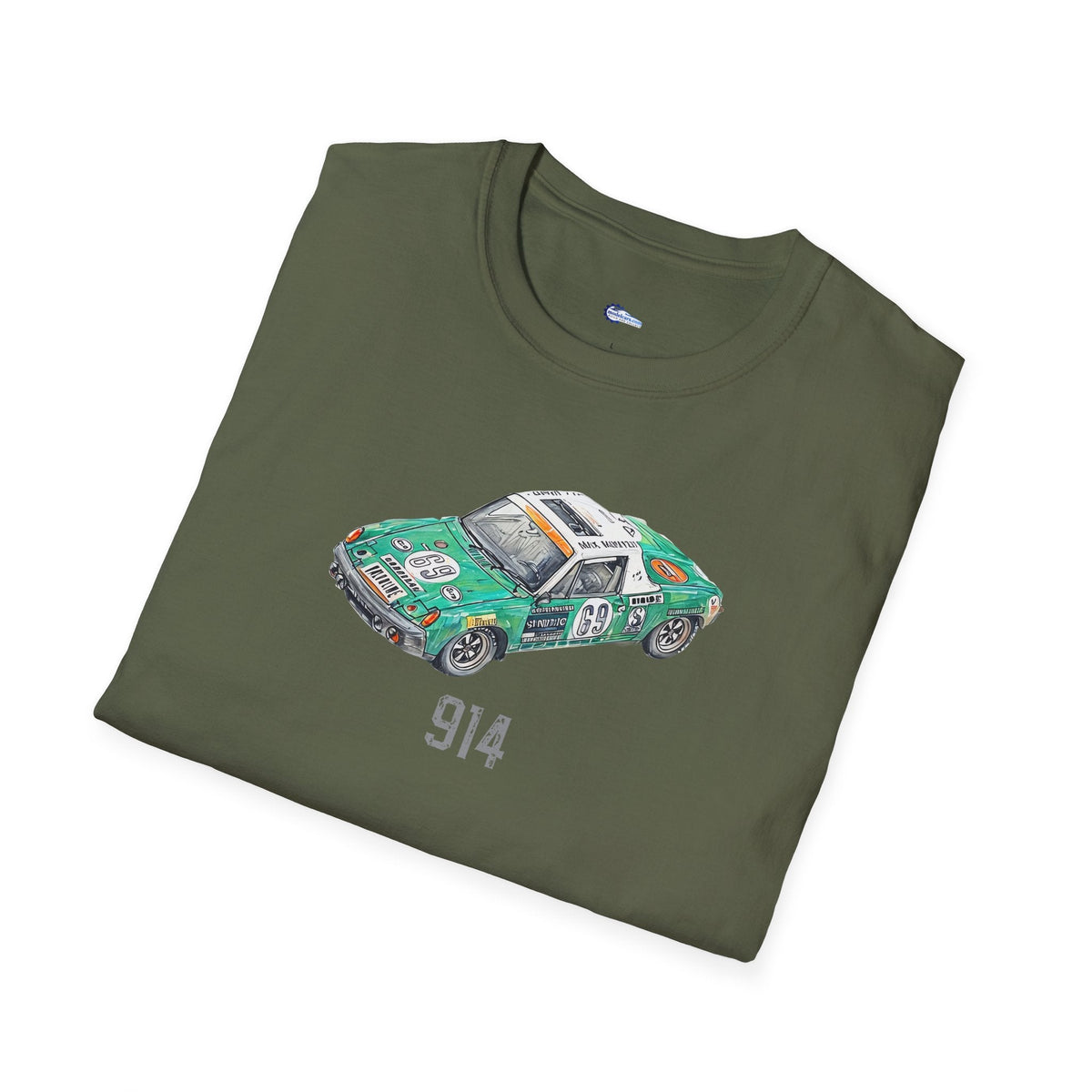 Sketch Art Vintage Porsche 914/Softstyle T-Shirt - 24 Hours of Le Mans Design with model designation-Modelcars.com-ModelCars.com