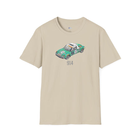 Sketch Art Vintage Porsche 914/Softstyle T-Shirt - 24 Hours of Le Mans Design with model designation-Modelcars.com-ModelCars.com
