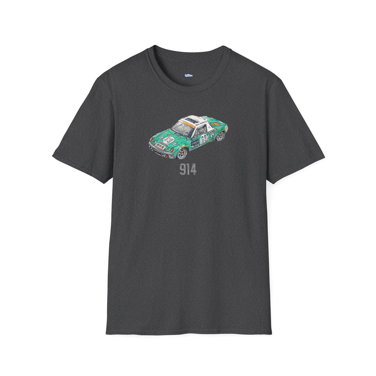 Sketch Art Vintage Porsche 914/Softstyle T-Shirt - 24 Hours of Le Mans Design with model designation-Modelcars.com-ModelCars.com