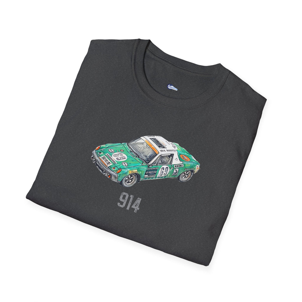 Sketch Art Vintage Porsche 914/Softstyle T-Shirt - 24 Hours of Le Mans Design with model designation-Modelcars.com-ModelCars.com
