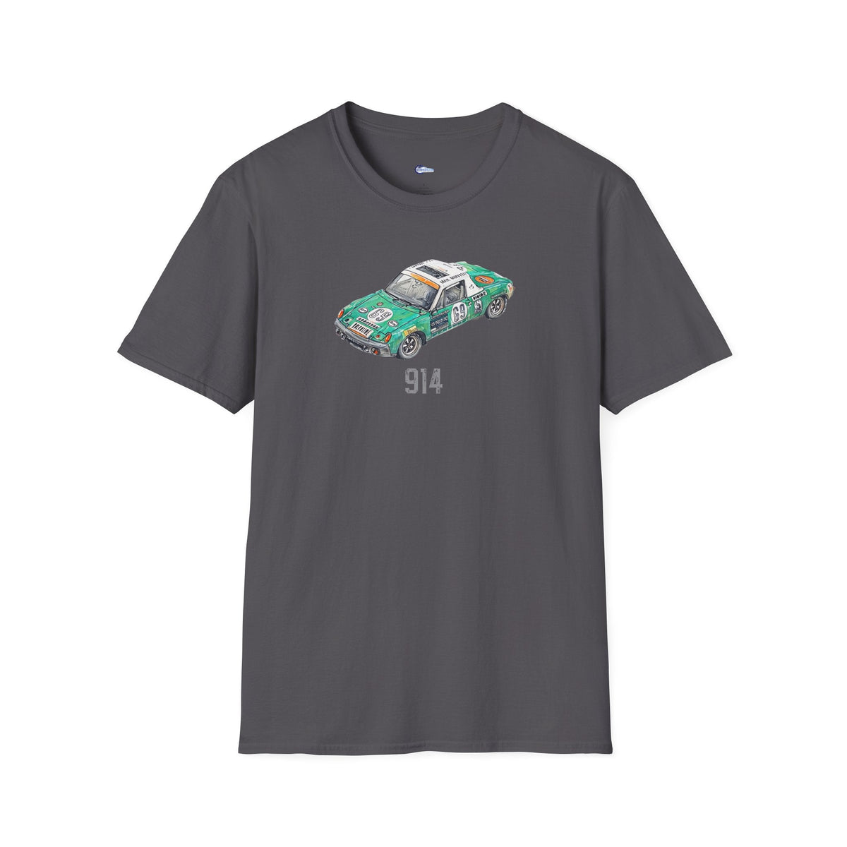 Sketch Art Vintage Porsche 914/Softstyle T-Shirt - 24 Hours of Le Mans Design with model designation-Modelcars.com-ModelCars.com