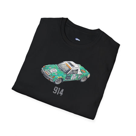 Sketch Art Vintage Porsche 914/Softstyle T-Shirt - 24 Hours of Le Mans Design with model designation-Modelcars.com-ModelCars.com
