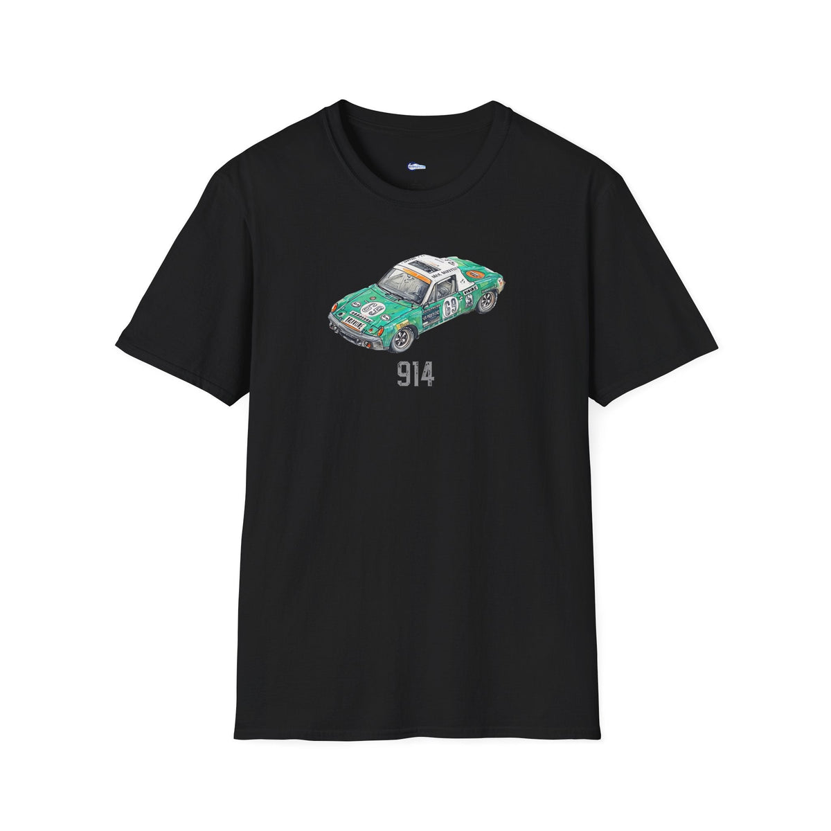 Sketch Art Vintage Porsche 914/Softstyle T-Shirt - 24 Hours of Le Mans Design with model designation-Modelcars.com-ModelCars.com
