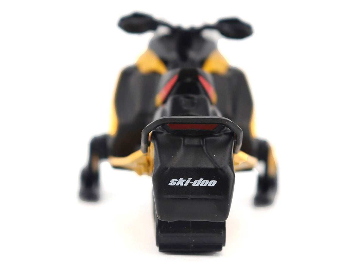 Ski-Doo MXZ Blizzard (Trail Segment) Neo Yellow and Ski-Doo MXZ 120cc (Kid's Model) Neo Yellow Set of 2 Snowmobiles 1/32 Diecast Models by BRP Models-BRP Models-ModelCars.com