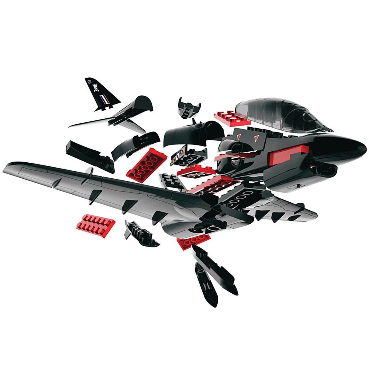 Skill 1 Model Kit BAE Hawk Painted Plastic Model Airplane Kit by Airfix Quickbuild - Airfix Quickbuild - ModelCars.com
