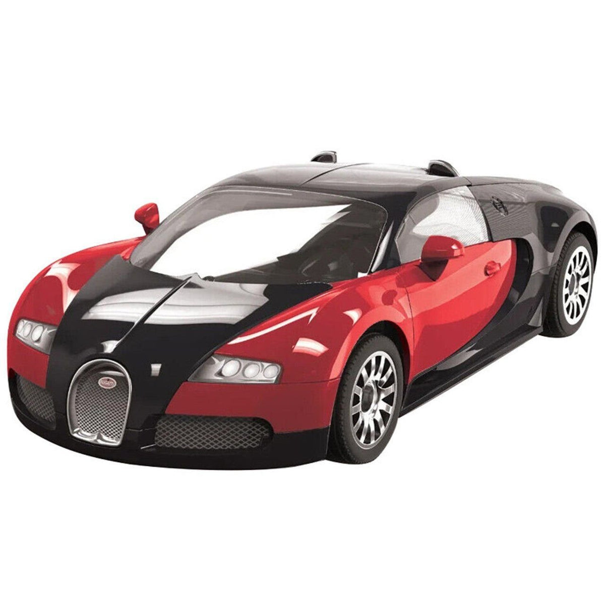 Skill 1 Model Kit Bugatti Veyron Red / Black Snap Together Model by Airfix Quickbuild-Airfix-ModelCars.com