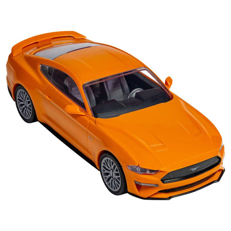 Skill 1 Model Kit Ford Mustang GT Orange Snap Together Model by Airfix Quickbuild-Airfix-ModelCars.com