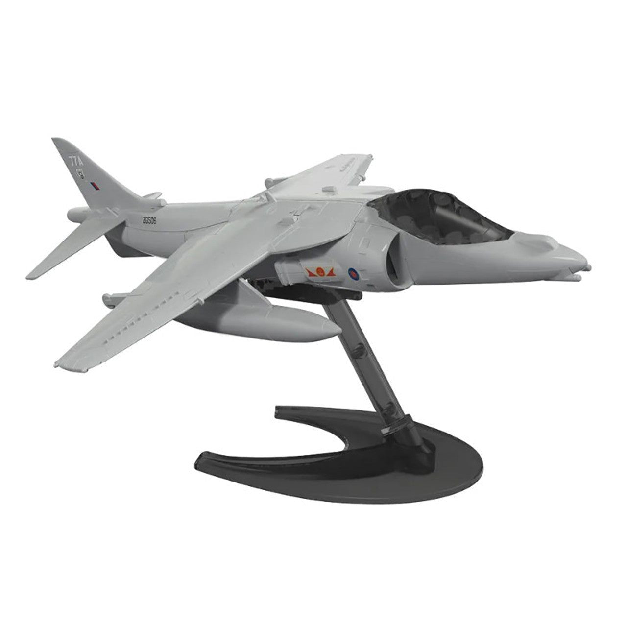 Skill 1 Model Kit Harrier Jump Jet Snap Together Painted Plastic Model Airplane Kit by Airfix Quickbuild - Airfix Quickbuild - ModelCars.com