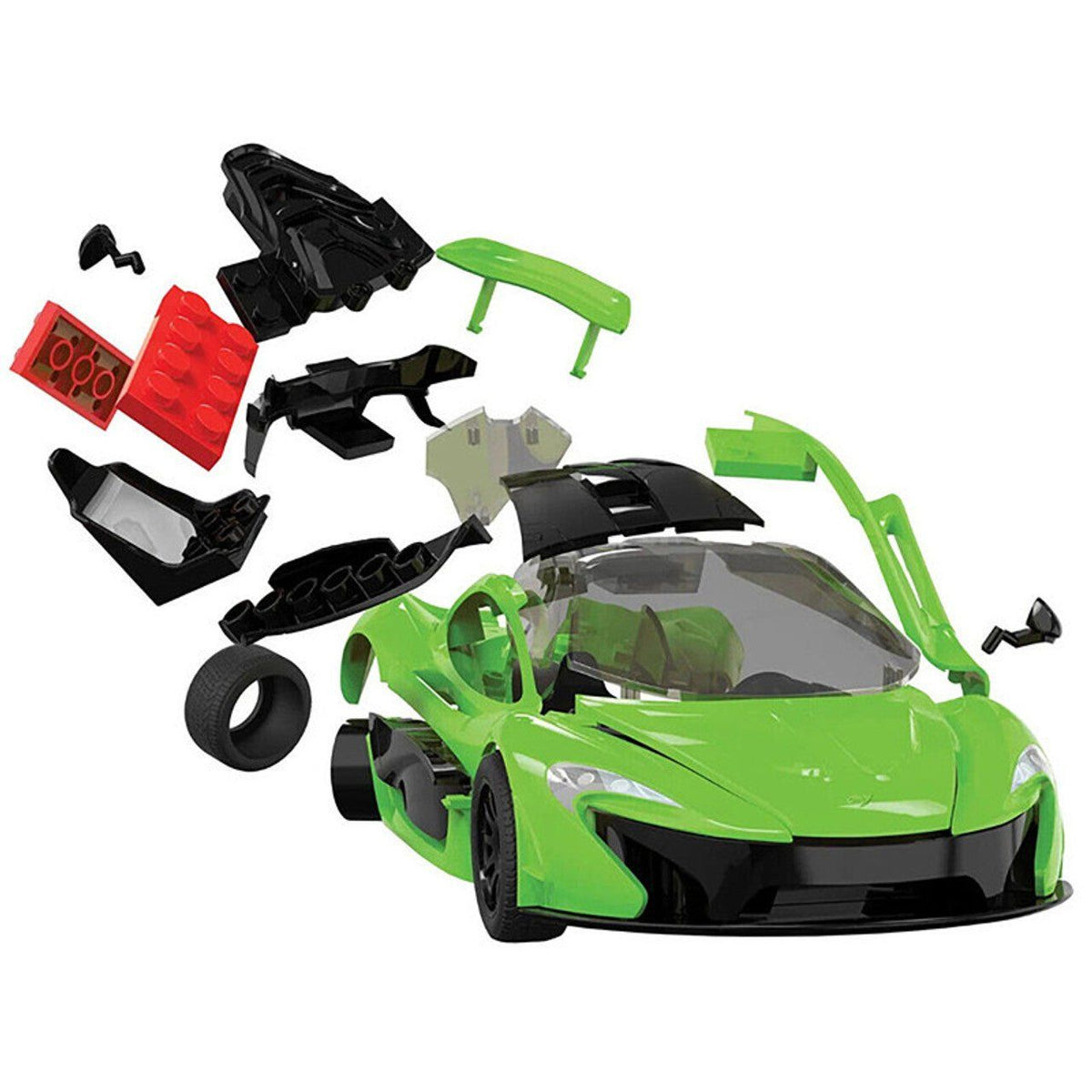 Skill 1 Model Kit Mclaren P1 Green Snap Together Model by Airfix Quickbuild-Airfix-ModelCars.com