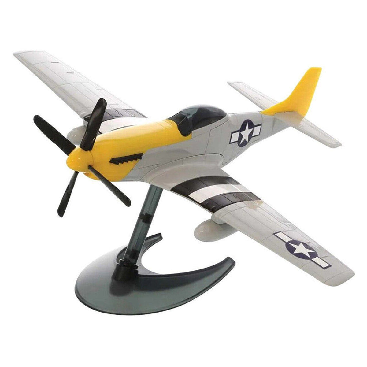 Skill 1 Model Kit P-51D- Mustang Snap Together Painted Plastic Model Airplane Kit by Airfix Quickbuild-Airfix-ModelCars.com