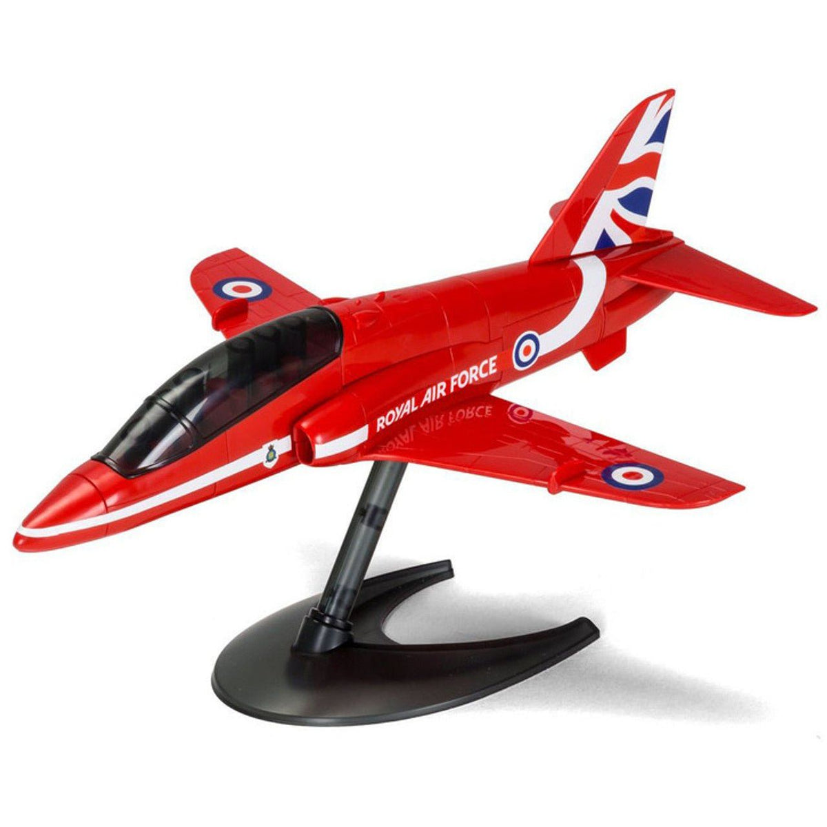 Skill 1 Model Kit Royal Air Force Red Arrows Hawk Aircraft Red Snap Together Painted Plastic Model Airplane Kit by Airfix Quickbuild-Airfix-ModelCars.com