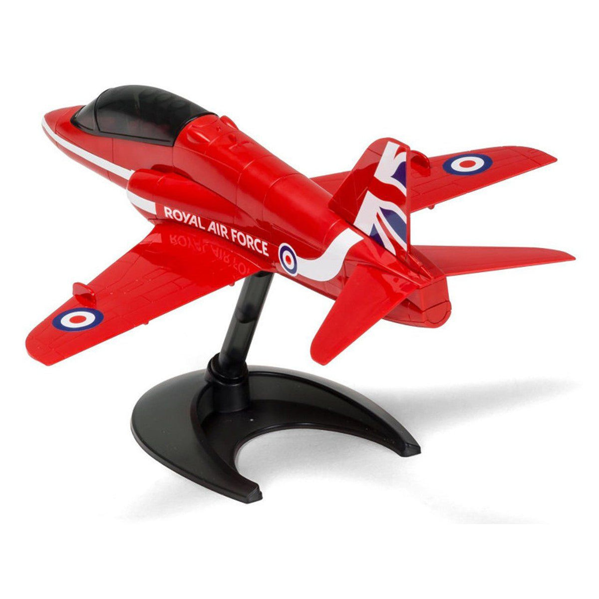 Skill 1 Model Kit Royal Air Force Red Arrows Hawk Aircraft Red Snap Together Painted Plastic Model Airplane Kit by Airfix Quickbuild-Airfix-ModelCars.com