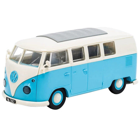 Skill 1 Model Kit Volkswagen Camper Van Blue Snap Together Model by Airfix Quickbuild-Airfix-ModelCars.com