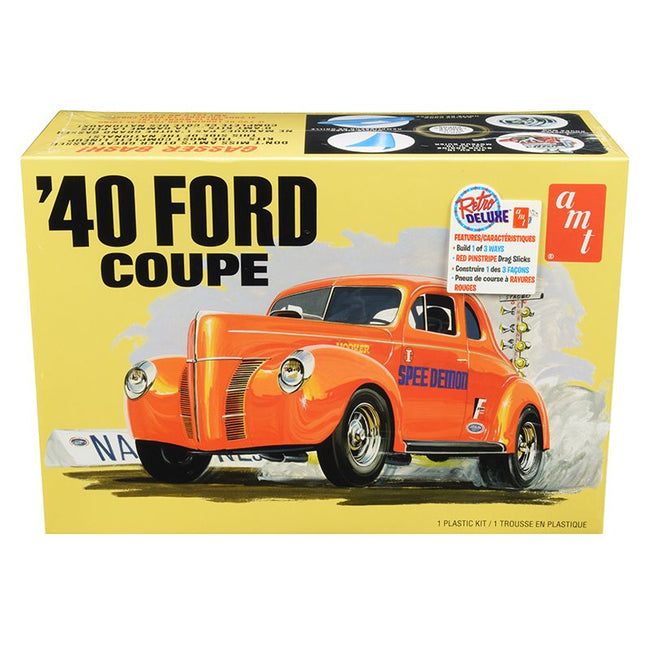Skill 2 Model Kit 1940 Ford Coupe 3 in 1 Kit 1/25 Scale Model by AMT-AMT-ModelCars.com