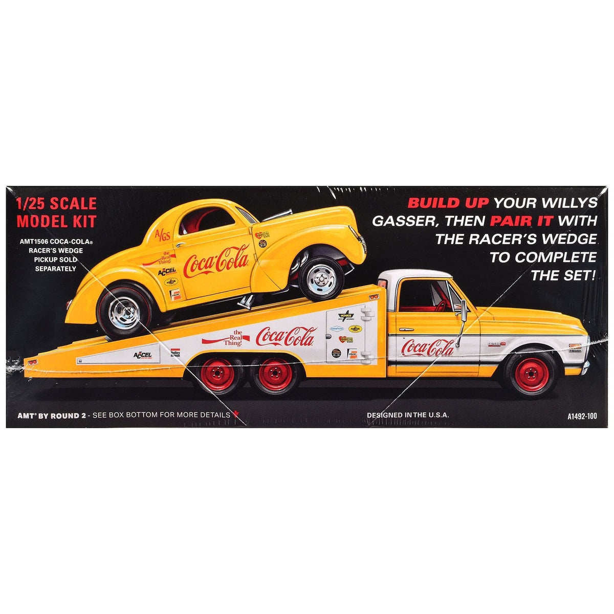 Skill 2 Model Kit 1940 Willys Coupe "Coca-Cola Race Team" 1/25 Scale Model by AMT-AMT-ModelCars.com