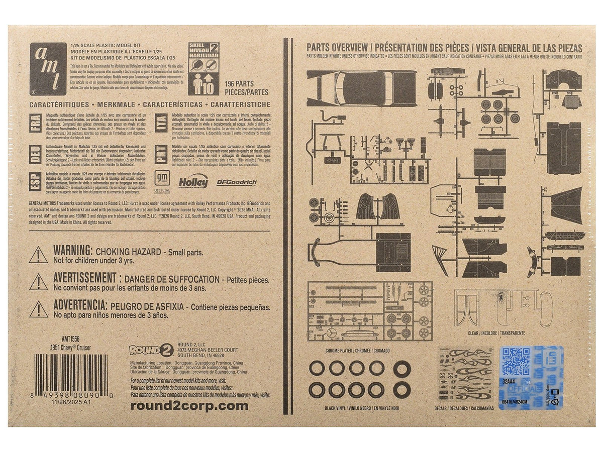 Skill 2 Model Kit 1951 Chevrolet Cruiser 3-in-1 Kit 1/25 Scale Model by AMT-AMT-ModelCars.com