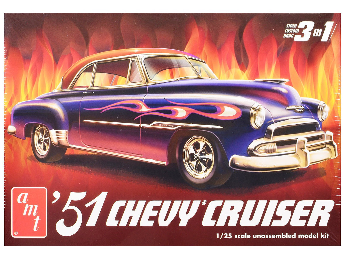 Skill 2 Model Kit 1951 Chevrolet Cruiser 3-in-1 Kit 1/25 Scale Model by AMT-AMT-ModelCars.com