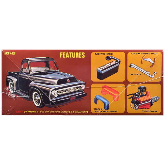 Skill 2 Model Kit 1953 Ford Pickup Truck "Baja Patrol" 1/25 Scale Model by AMT-AMT-ModelCars.com