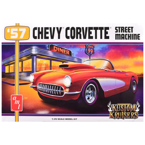 Skill 2 Model Kit 1957 Chevrolet Corvette Street Machine "Kustom Kruisers" Series 1/25 Scale Model by AMT