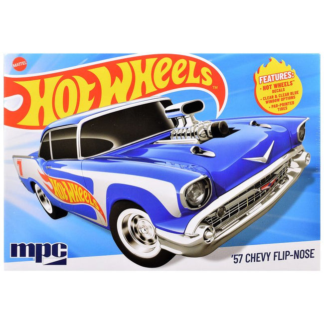Skill 2 Model Kit 1957 Chevrolet Sedan Flip-Nose "Hot Wheels" 1/25 Scale Model by MPC-MPC-ModelCars.com