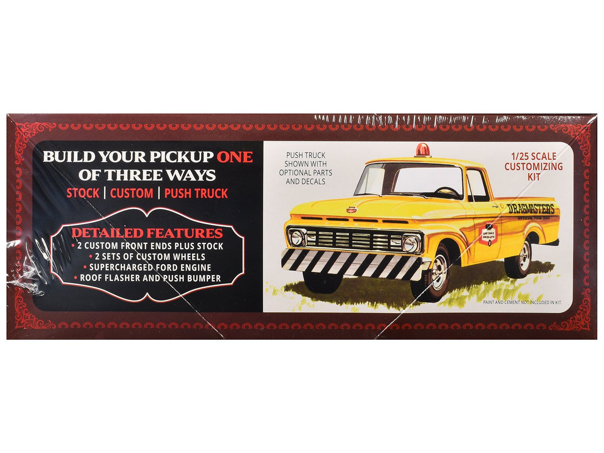 Skill 2 Model Kit 1963 Ford F-100 Pickup Truck "Four Sixes Ranch" 3-in-1 Kit 1/25 Scale Model by AMT-AMT-ModelCars.com