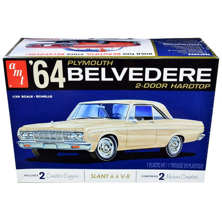 Skill 2 Model Kit 1964 Plymouth Belvedere Coupe Hardtop 1/25 Scale Model by AMT-AMT-ModelCars.com