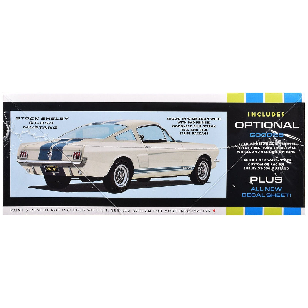 Skill 2 Model Kit 1966 Shelby Mustang GT-350 1/25 Scale Model by AMT-AMT-ModelCars.com