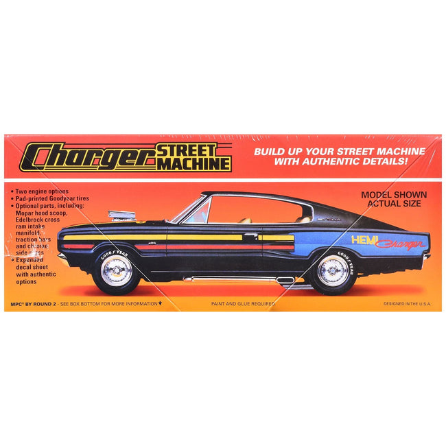 Skill 2 Model Kit 1967 Dodge Charger Street Machine 1/25 Scale Model by MPC-MPC-ModelCars.com