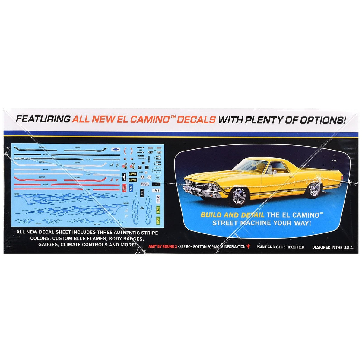 Skill 2 Model Kit 1968 Chevrolet El Camino Street Machine 1/25 Scale Model by AMT-AMT-ModelCars.com