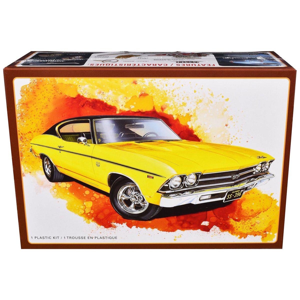 Skill 2 Model Kit 1969 Chevrolet Chevelle SS 396 1/25 Scale Model by AMT-AMT-ModelCars.com