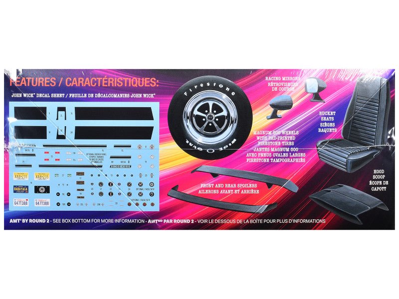 Skill 2 Model Kit 1969 Ford Mustang "John Wick" (2014) Movie 1/25 Plastic Model by AMT-AMT-ModelCars.com