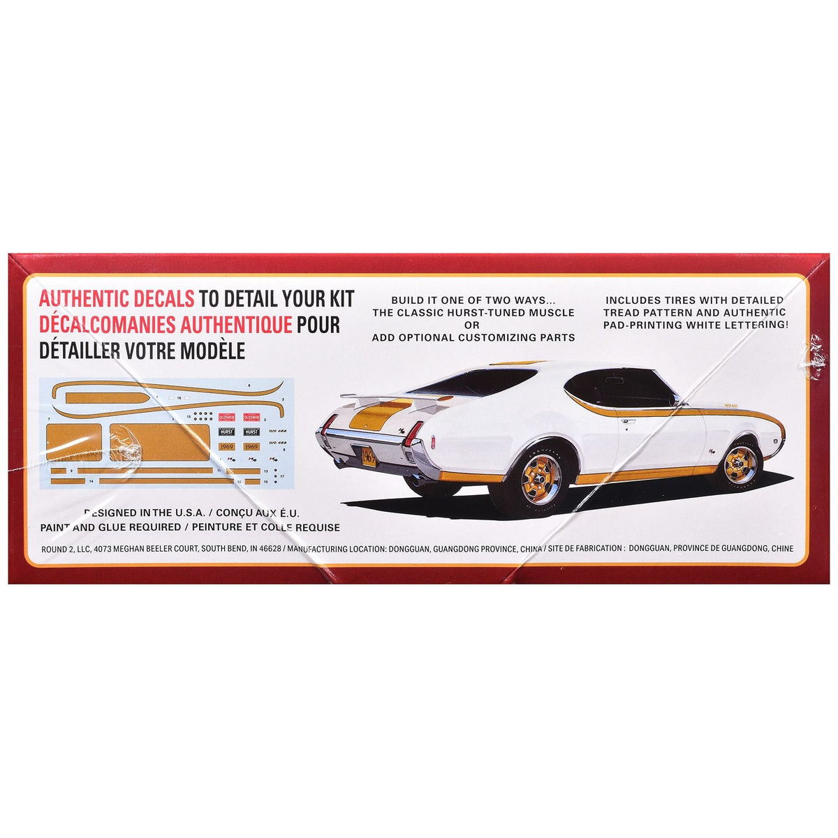Skill 2 Model Kit 1969 Hurst Oldsmobile Cutlass 1/25 Scale Model by AMT-AMT-ModelCars.com