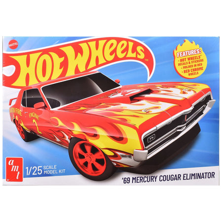 Skill 2 Model Kit 1969 Mercury Cougar Eliminator "Hot Wheels" 1/25 Scale Model by AMT-AMT-ModelCars.com