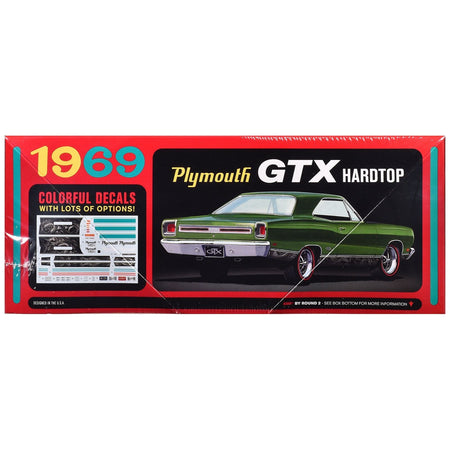 Skill 2 Model Kit 1969 Plymouth GTX Hardtop 1/25 Scale Model by AMT-AMT-ModelCars.com