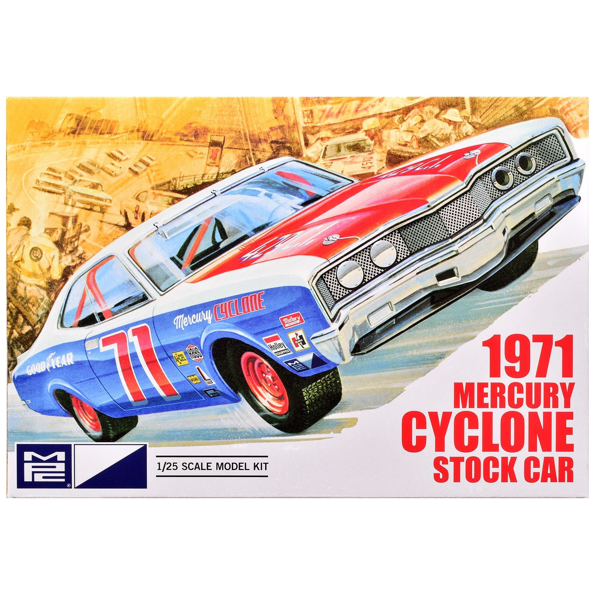 Skill 2 Model Kit 1971 Mercury Cyclone Stock Car 1/25 Scale Model by MPC-AMT-ModelCars.com
