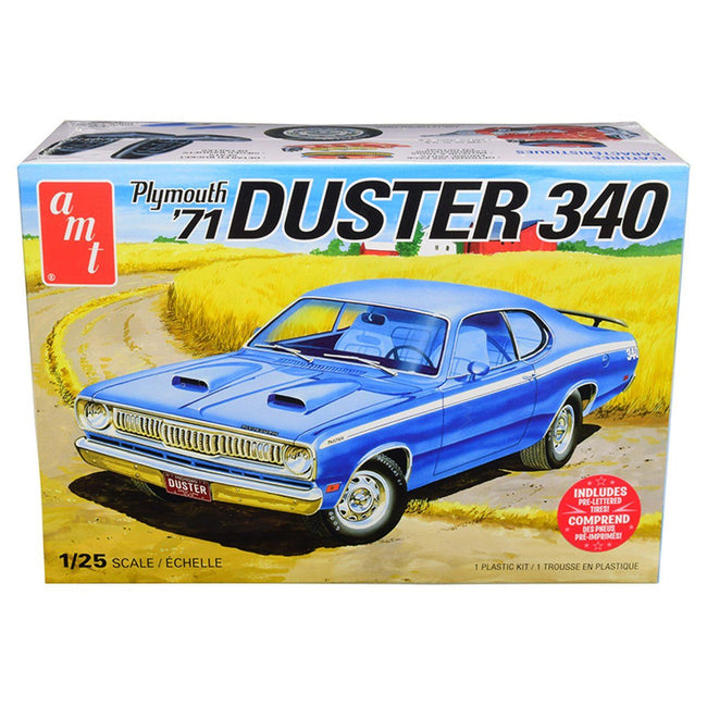 Skill 2 Model Kit 1971 Plymouth Duster 340 1/25 Scale Model by AMT-AMT-ModelCars.com