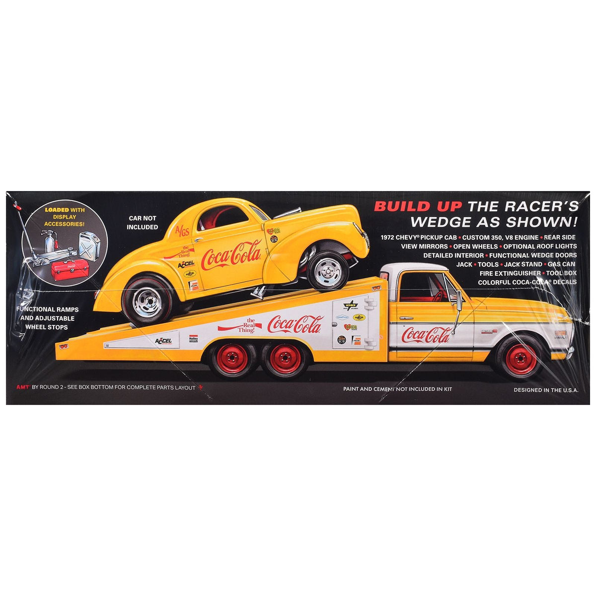 Skill 2 Model Kit 1972 Chevrolet Pickup Truck "Racer's Wedge" 2-in-1 Kit "Coca-Cola" 1/25 Scale Model by AMT-AMT-ModelCars.com