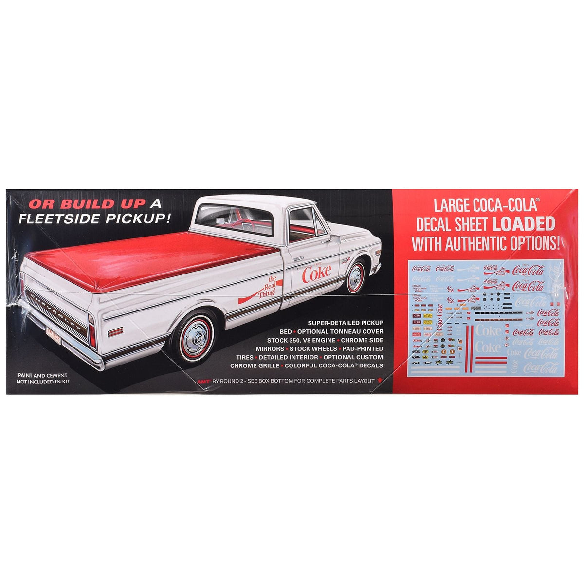 Skill 2 Model Kit 1972 Chevrolet Pickup Truck "Racer's Wedge" 2-in-1 Kit "Coca-Cola" 1/25 Scale Model by AMT-AMT-ModelCars.com