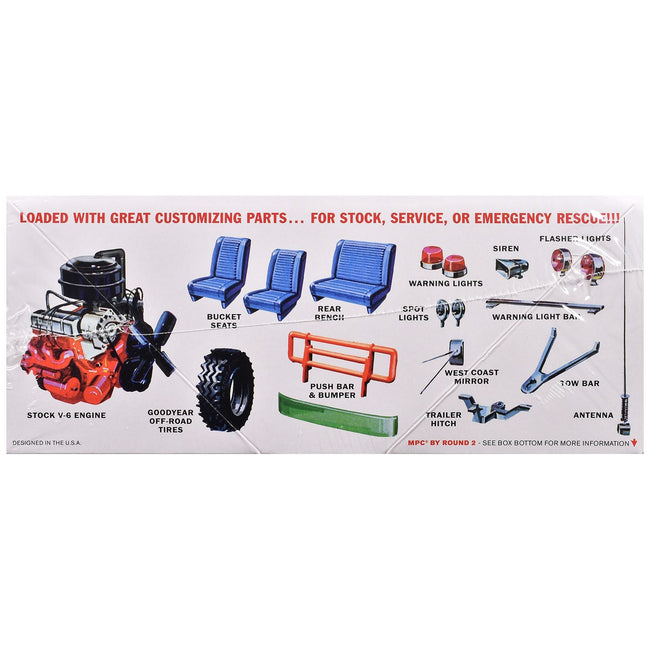Skill 2 Model Kit 1972 Jeep Jeepster Commando 1/25 Scale Model by MPC-MPC-ModelCars.com
