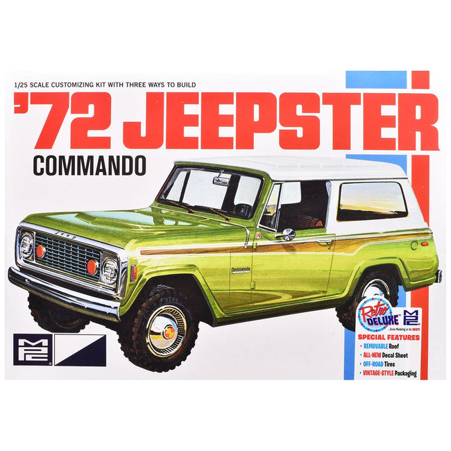 Skill 2 Model Kit 1972 Jeep Jeepster Commando 1/25 Scale Model by MPC-MPC-ModelCars.com