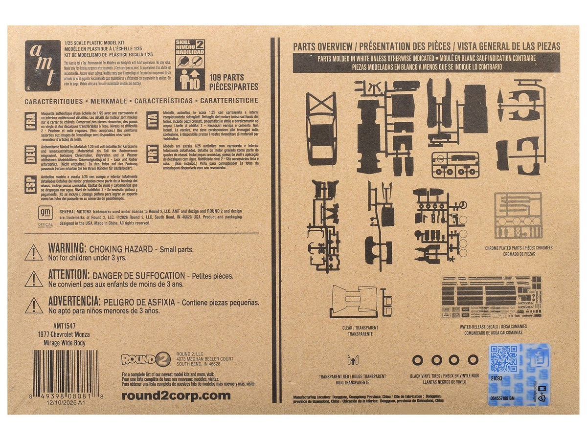 Skill 2 Model Kit 1977 Chevrolet Monza Mirage Wide Body "Street Machine" 1/25 Scale Model by AMT-AMT-ModelCars.com