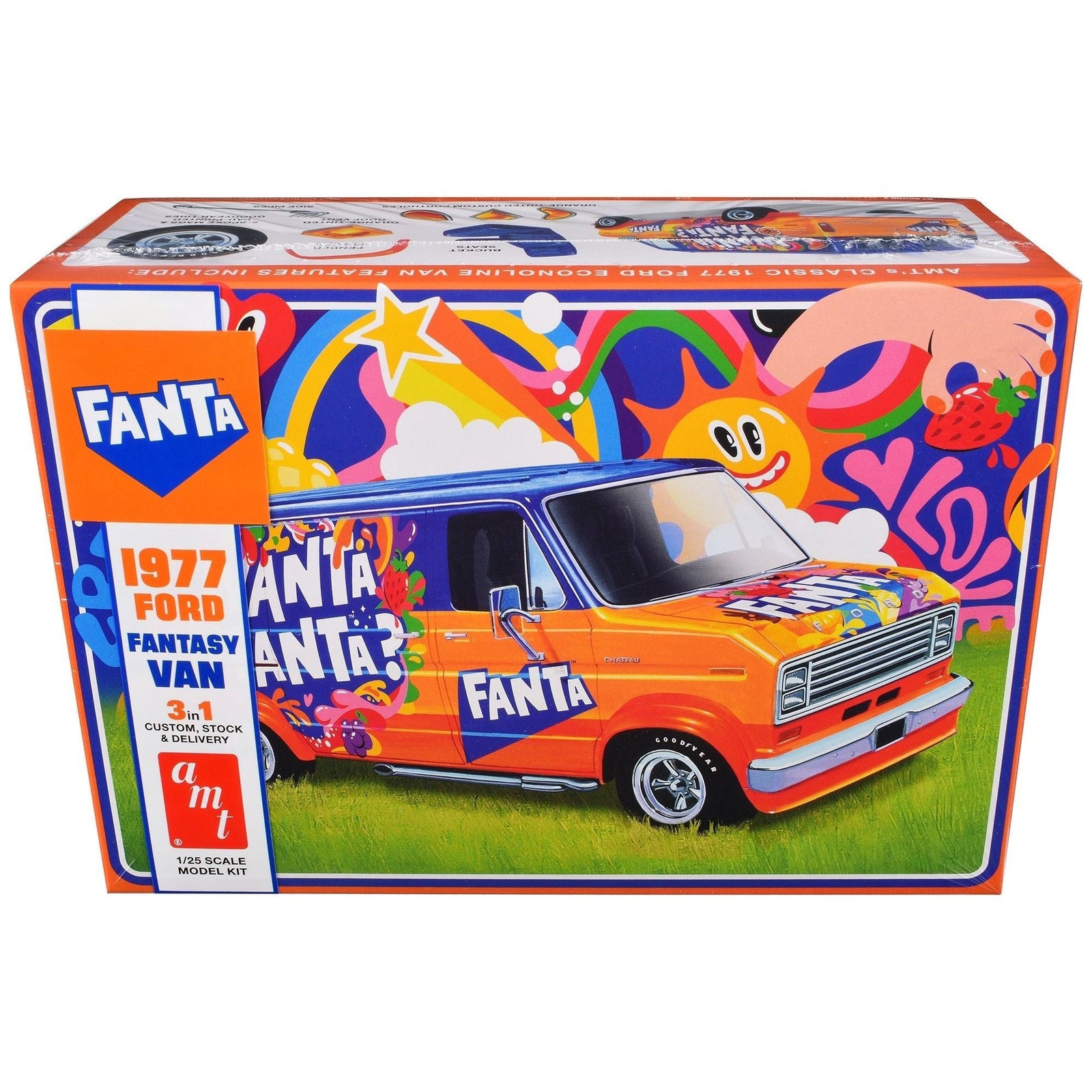 Skill 2 Model Kit 1977 Ford Custom Van "Fanta" 1/25 Scale Model by AMT - AMT - ModelCars.com