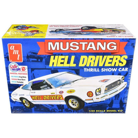 Skill 2 Model Kit 1977 Ford Mustang "Hell Drivers" Thrill Show Car 1/25 Scale Model by AMT - AMT - ModelCars.com